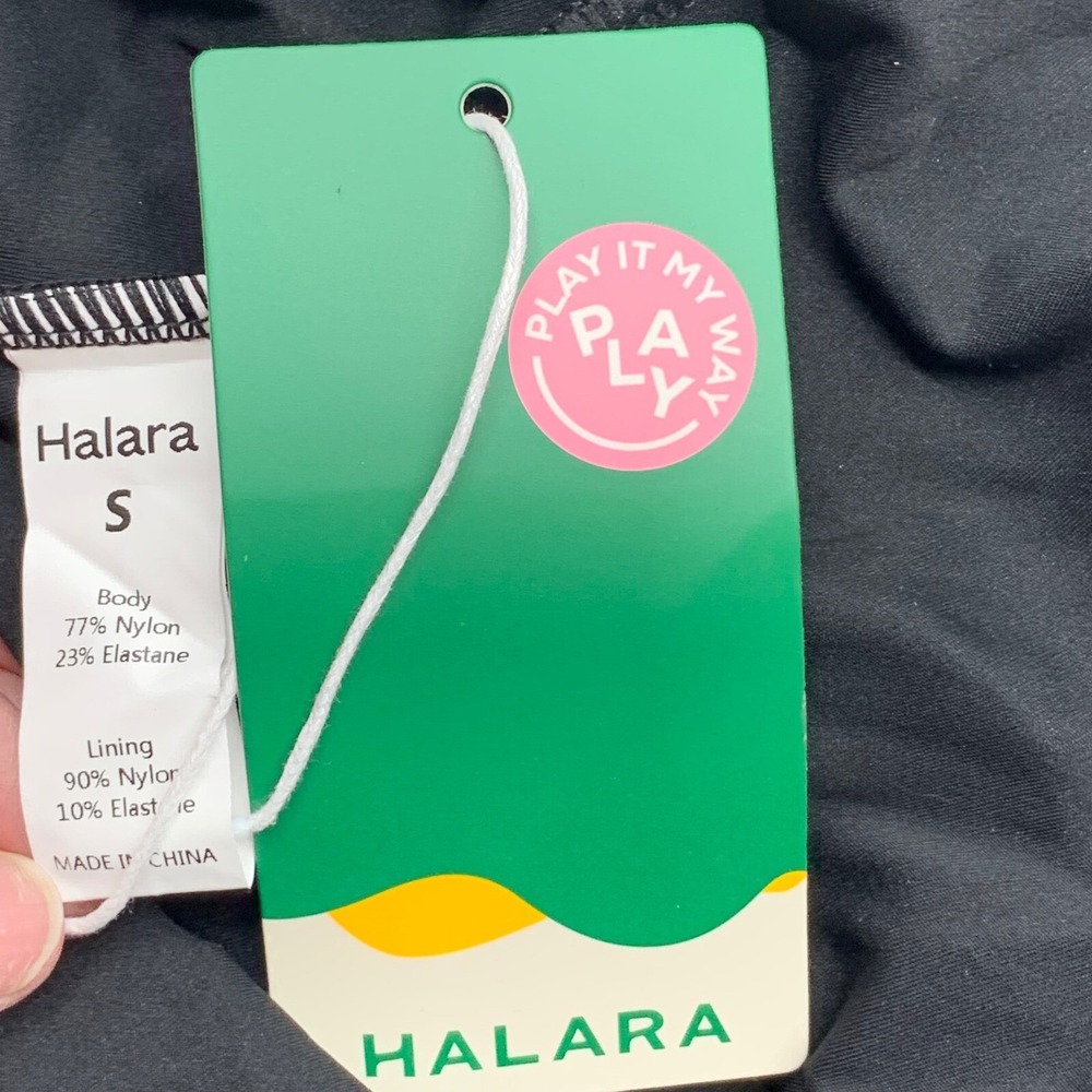 Halara Softlyzero Black Square Neck Backless Body… - image 11